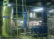 Akaline chemical processing section in transforming crude oil into deacidified fish oil